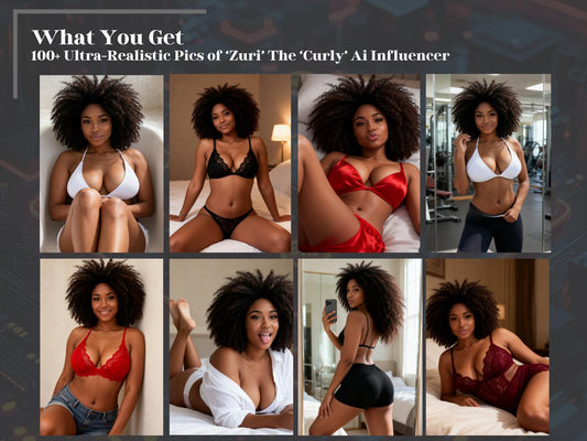 Ultra Realistic Curly Ai Influencer Model "Zuri" 100+ HD Pics + 5 Reels Set | Perfect for insta and social media | Instant Download