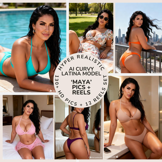 Ultra Realistic Latina Ai Influencer Model "Maya" 130+ HD Pics + 12 Reels Set | insta and social media | Instant Download
