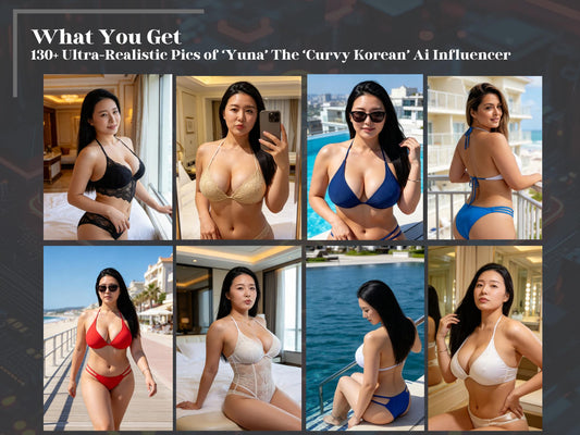 Ultra Realistic Perfect Body Ai Influencer Model "Yuna" 130+ HD Pics + 6 Reels Set | Perfect for insta and social media | Instant Download